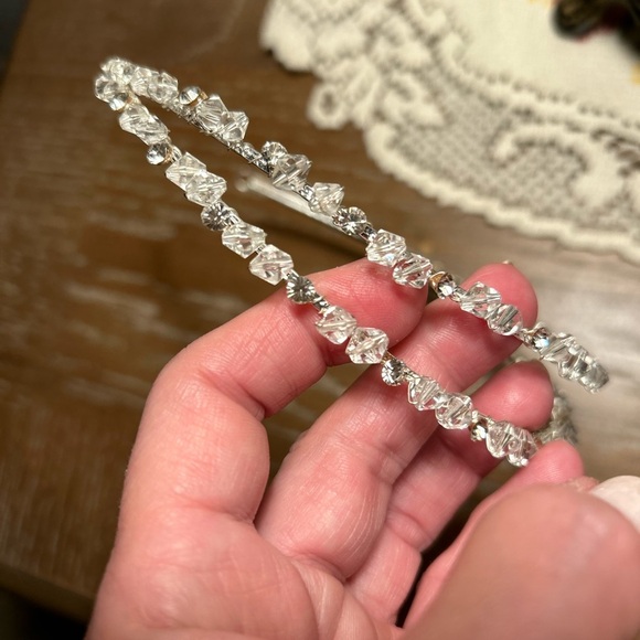 David’s Bridal Double Row Crystal Head Band - Picture 12 of 14